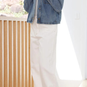 Laelia Teddy Jacket- Mid Blue Denim